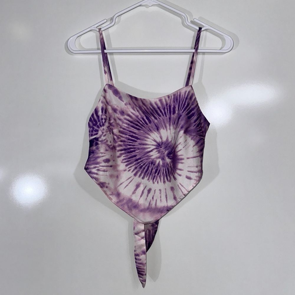 Kendall & Kylie Tie Dye Handkerchief Tank Top